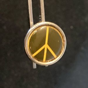 Peace sign cufflinks